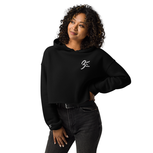 Embroidered - 3PX Crop Hoodie